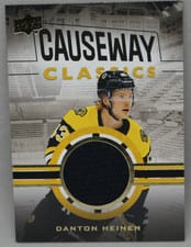 2023-24 Upper Deck Boston Bruins Centennial Causeway Classics Relics Danton Heinen #CL-DH card