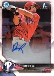 2018 Bowman Chrome Prospect Autographs Darick Hall #CPA-DH card