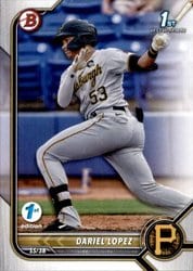 2022 Bowman 1st Edition Base Set Dariel Lopez #BPPF-56 card