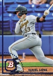 2022 Bowman Heritage Prospects Dariel Lopez #BHP-25 card