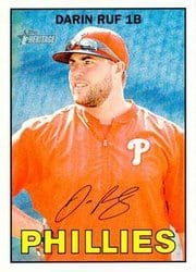 2016 Topps Heritage Base Set Darin Ruf #47 card