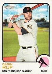 2022 Topps Heritage Base Set Darin Ruf #481 card