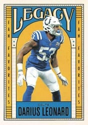 2019 Panini Legacy Fan Favorites Darius Leonard #FF-DL card