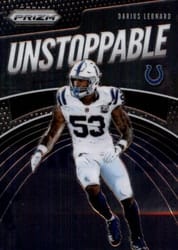 2019 Panini Prizm Unstoppable Darius Leonard #9 card