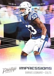 2020 Panini Prestige Impressions Darius Leonard #IM-DL card
