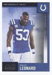 2020 Score Base Set Darius Leonard #101 card
