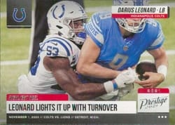 2021 Panini Prestige Highlight Reel Darius Leonard #HR-DLC card