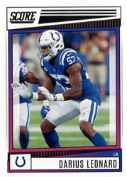 2022 Score Base Set Darius Leonard #14 card