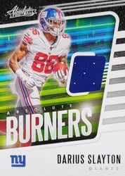 2020 Panini Absolute Absolute Burners Relics Darius Slayton #11 card