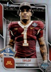2025 Bowman University Chrome Base Image Variation Refractor Darius Taylor #SP-6 card