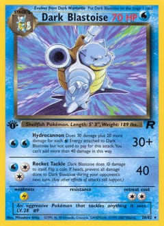 Team Rocket Dark Blastoise #20 card