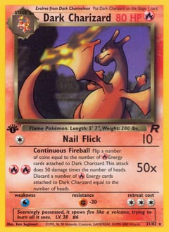 2000 Team Rocket Dark Charizard #21 card