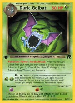 Team Rocket Dark Golbat #24 card