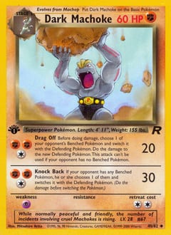 2000 Team Rocket Dark Machoke #40 card