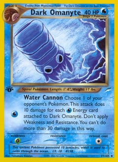 Neo Destiny Dark Omanyte #37 card