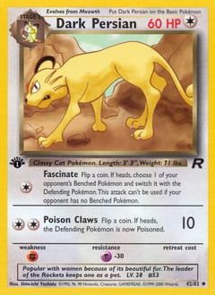 2000 Team Rocket Dark Persian #42 card