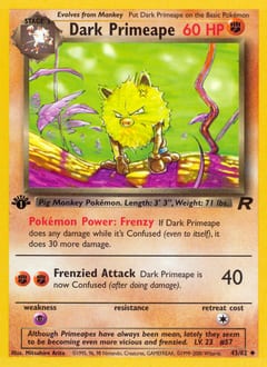 2000 Team Rocket Dark Primeape #43 card