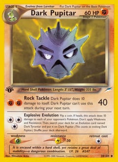 Neo Destiny Dark Pupitar #38 card
