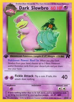 2000 Team Rocket Dark Slowbro #29 card