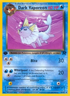Team Rocket Dark Vaporeon #45 card