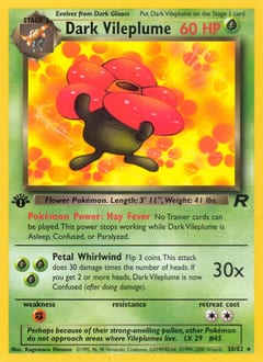 2000 Team Rocket Dark Vileplume #30 card