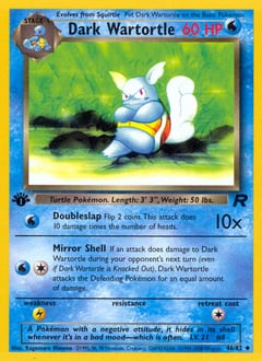 2000 Team Rocket Dark Wartortle #46 card