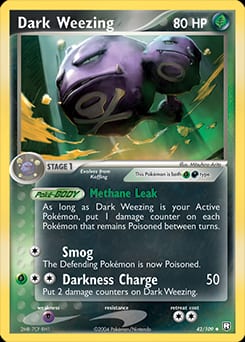 2004 Team Rocket Returns Dark Weezing #42 card