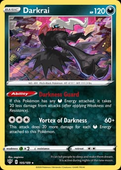 2020 Darkness Ablaze Darkrai #105 card