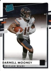 2020 Panini Chronicles Clearly Donruss Rated Rookies Darnell Mooney #RR-DMO card