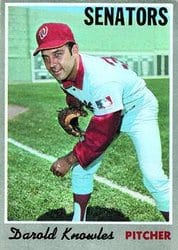 1970 Topps Base Set Darold Knowles #106 card
