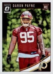 2018 Donruss Optic Base Set Daron Payne #105 card