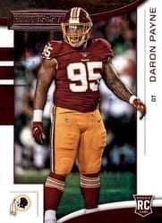 2018 Panini Rookies & Stars Base Set Daron Payne #145 card