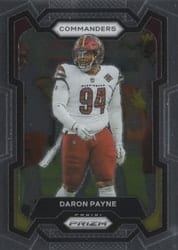 2023 Panini Prizm Base Set Daron Payne #295 card