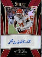 2021 Panini Select Signatures Select Darrel Williams #SSP-DWI card