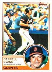 1983 Topps Base Set Darrell Evans #448 card