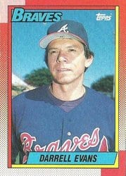 1990 Topps Base Set Darrell Evans #55 card
