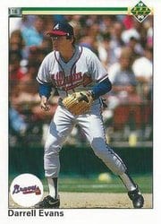 1990 Upper Deck Base Set Darrell Evans #143 card