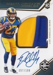 2019 Panini Limited Base Set Darrell Henderson #165 card