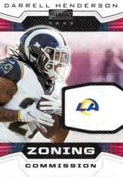 2020 Panini Playbook Zoning Commission Darrell Henderson #ZC-11 card