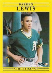1991 Fleer Base Set Darren Lewis #15 card