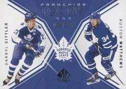 2018-19 SP Authentic Base Set Darryl Sittler/Auston Matthews #135 card