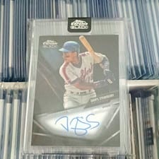 2021 Topps Chrome Black Autographs Darryl Strawberry #CBA-DS card
