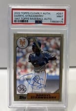 2022 Topps Clearly Authentic 1987 Topps Baseball Autographs Darryl Strawberry #87TBA-DST card
