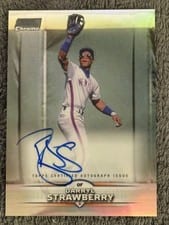 2025 Stadium Club Chrome Autographs Darryl Strawberry #SCCA-DS card