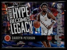 2025 Topps Chrome McDonald's All American Where Hype Becomes Legacy Darryn Peterson #HL-4 card