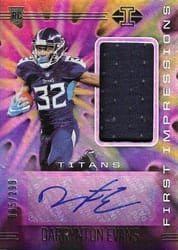 2020 Panini Illusions Base Set Darrynton Evans #135 card
