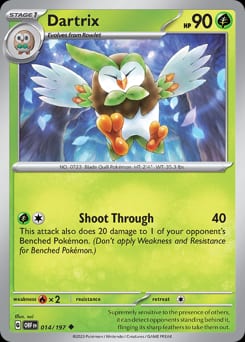 Obsidian Flames Dartrix #14 card