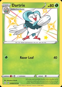 Shining Fates Shiny Vault Dartrix #SV002 card