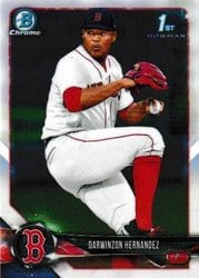 2018 Bowman Chrome Prospects Darwinzon Hernandez #BCP196 card
