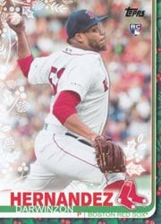 2019 Topps Holiday Base Set Darwinzon Hernandez #HW98 card